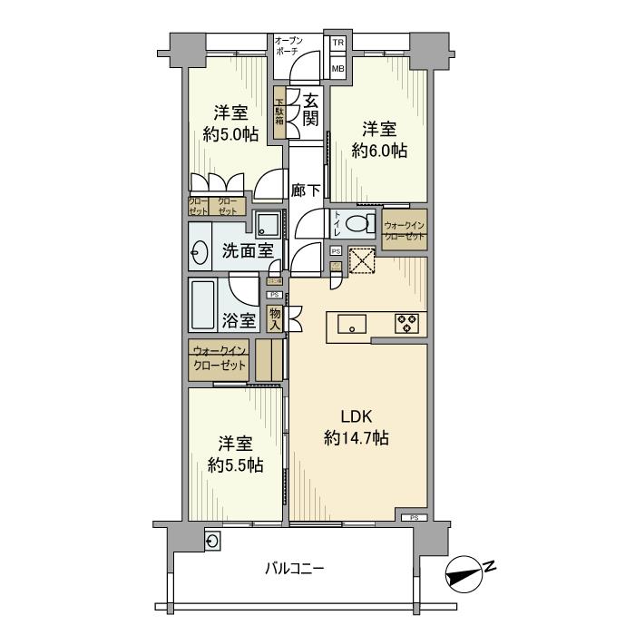 Brillia狛江Farm&Gardenの間取り
