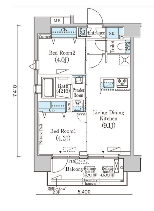 フルハウス赤羽の間取り