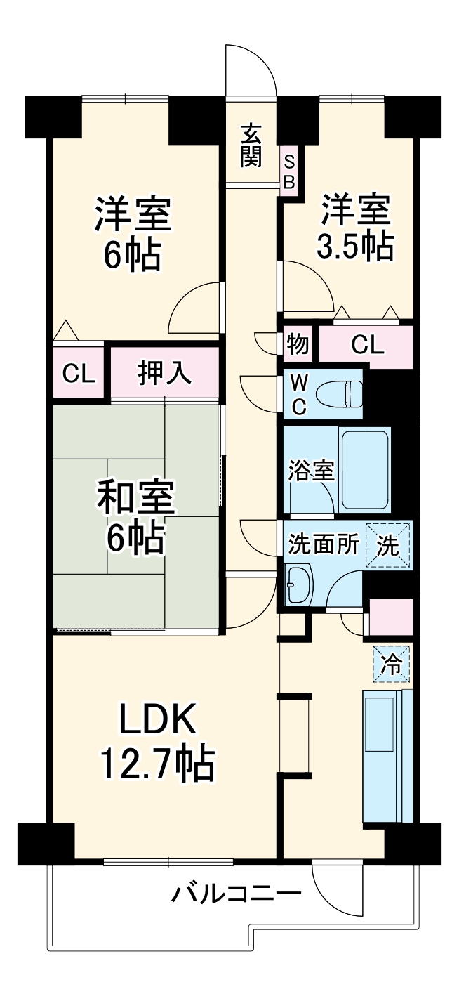 ライオンズマンション上福岡の間取り
