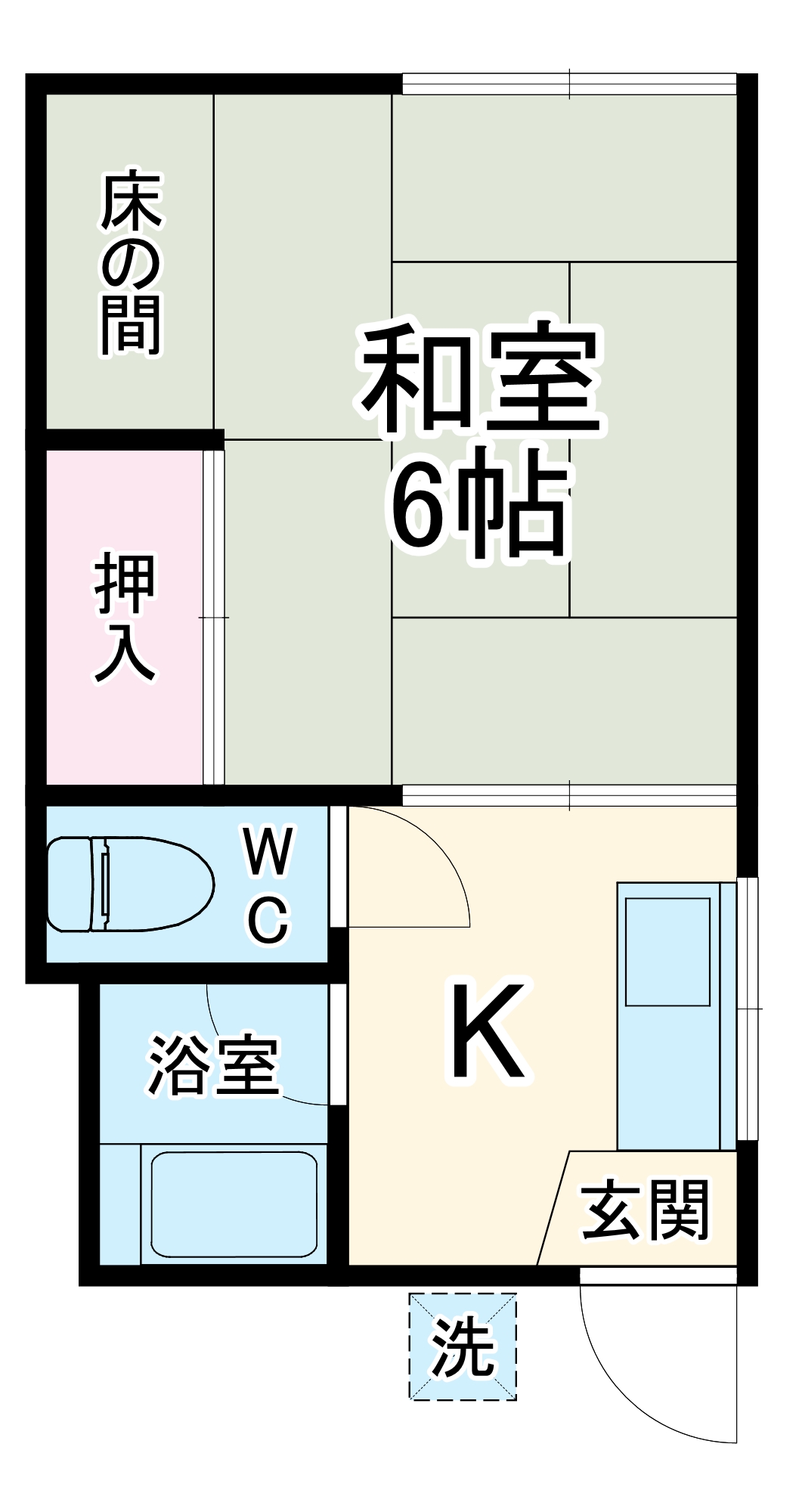 中根岸荘の間取り