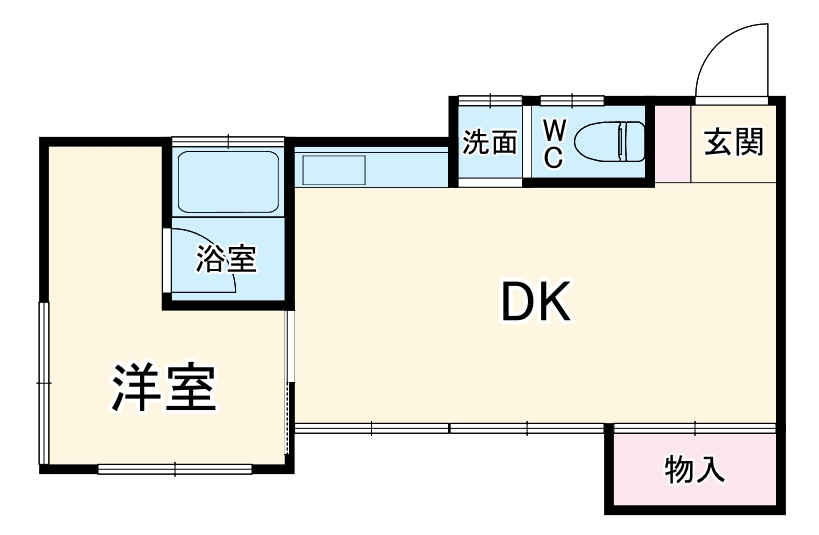 本郷町3丁目平屋建て貸家の間取り