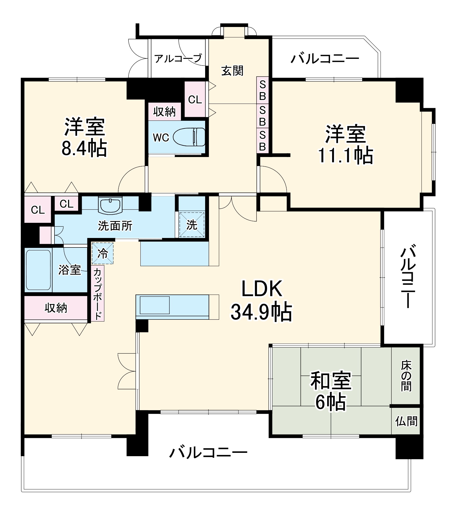 ダイアパレス本山の間取り