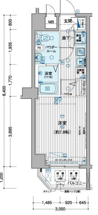 メインステージ田端壱番館の間取り