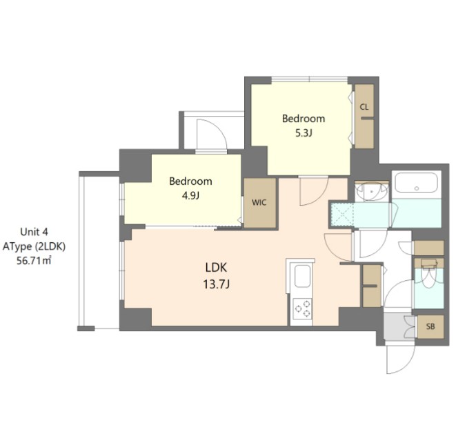 S-RESIDENCE高島平asoleaの間取り