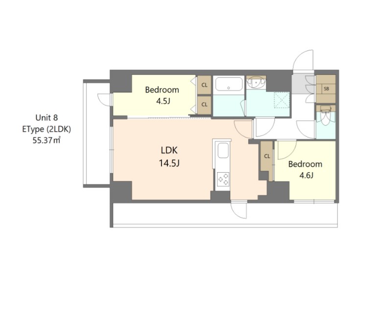 S-RESIDENCE高島平asoleaの間取り