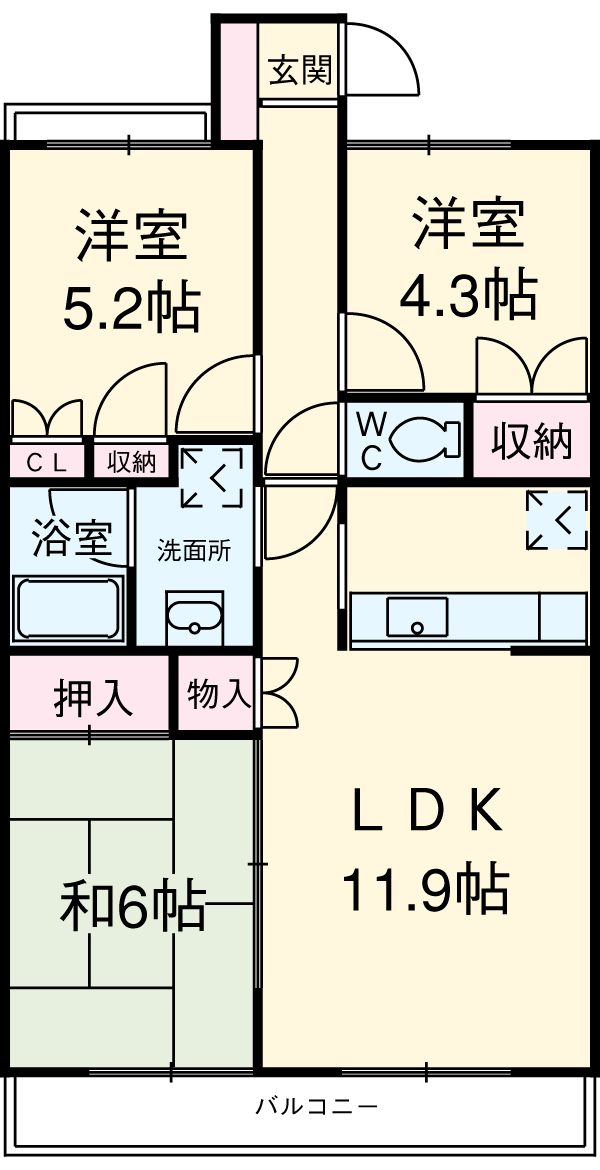 ガーデナヴィルラグナ市川妙典の間取り