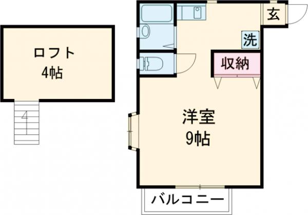 エクレール白糸台・202号室の間取り