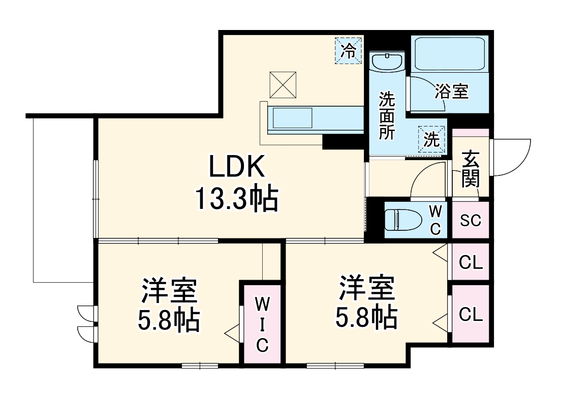 クラシスト高殿の間取り