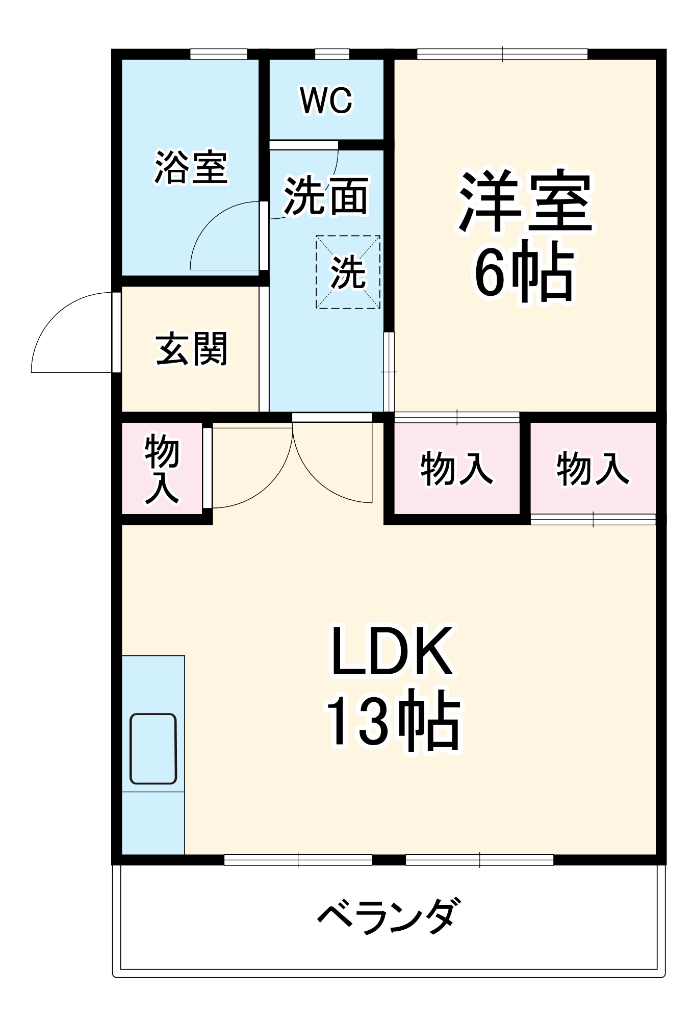 柏原ハイツの間取り