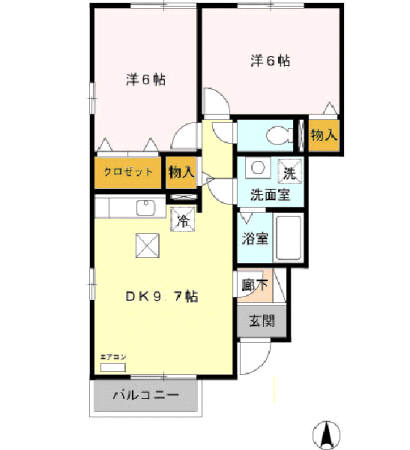 バーディコートの間取り