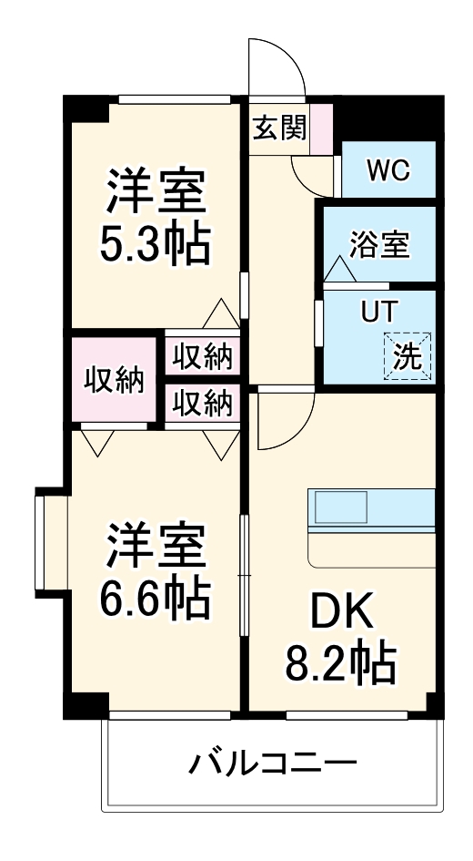 パセオ見晴Ⅰの間取り