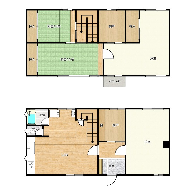 西窪町斉藤邸の間取り