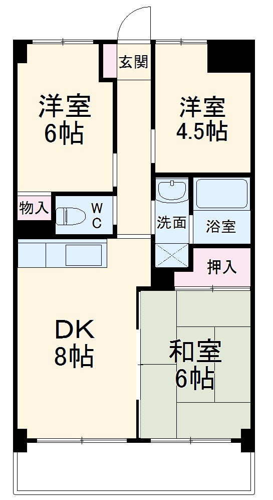 ラフィネ相武台Ⅱの間取り