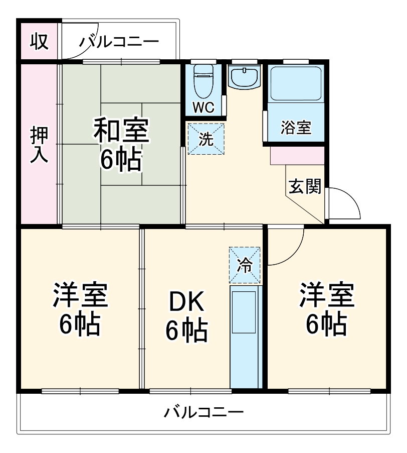 ハイツ広田の間取り