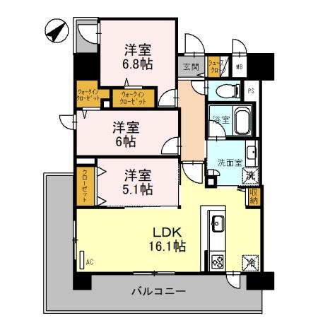 カーサ マリーナ モンテカルロの間取り
