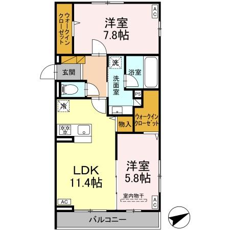 トリシアYH Ⅱの間取り