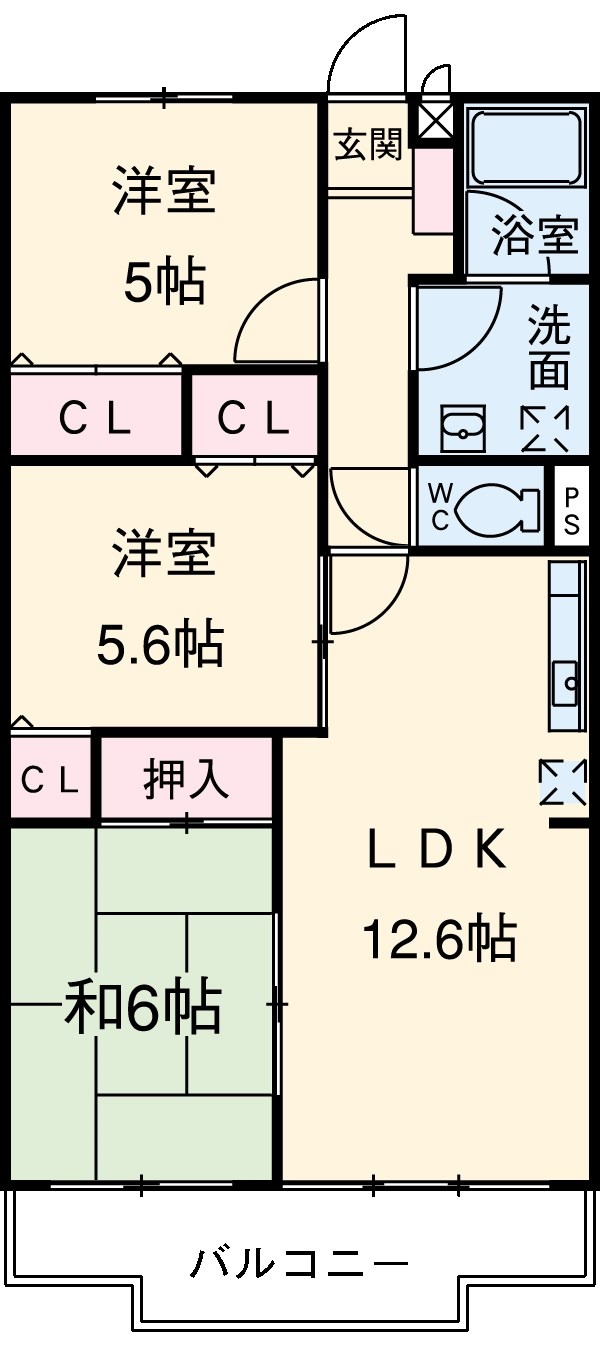 コンフォート末広の間取り