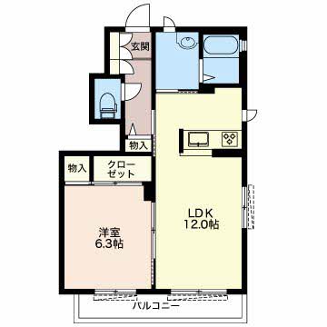 クレアール悠の間取り