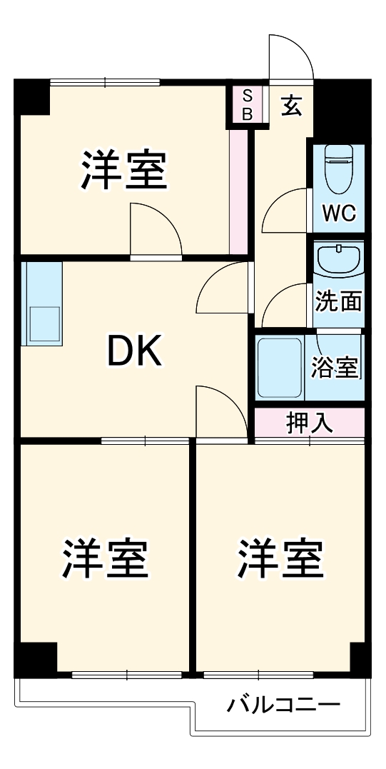 ライオンズマンション万世町の間取り