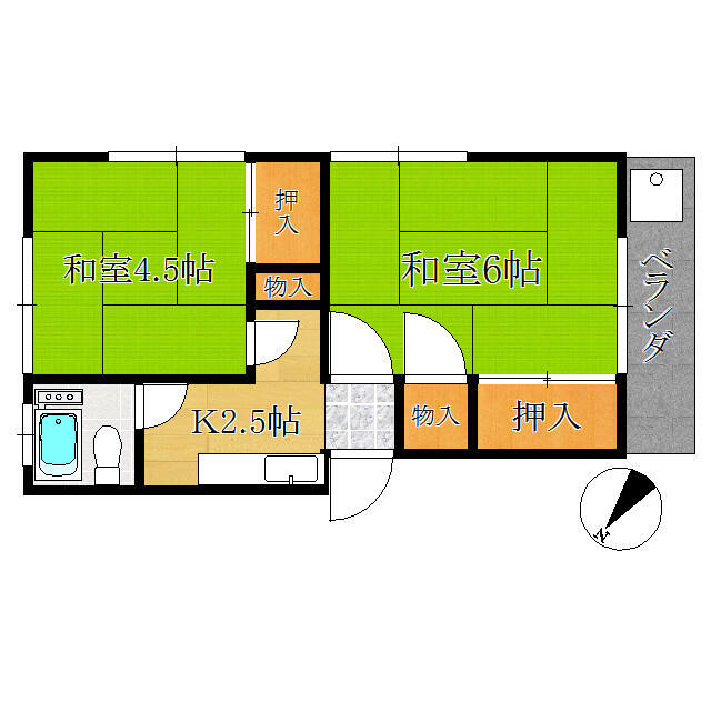 野呂田マンションの間取り