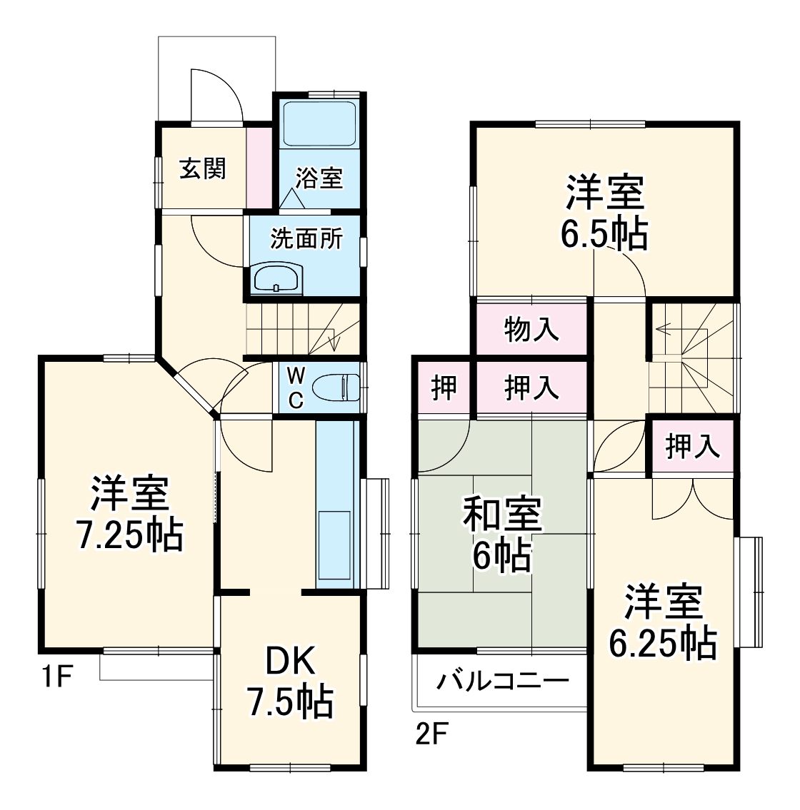 伊奈町?室貸家の間取り