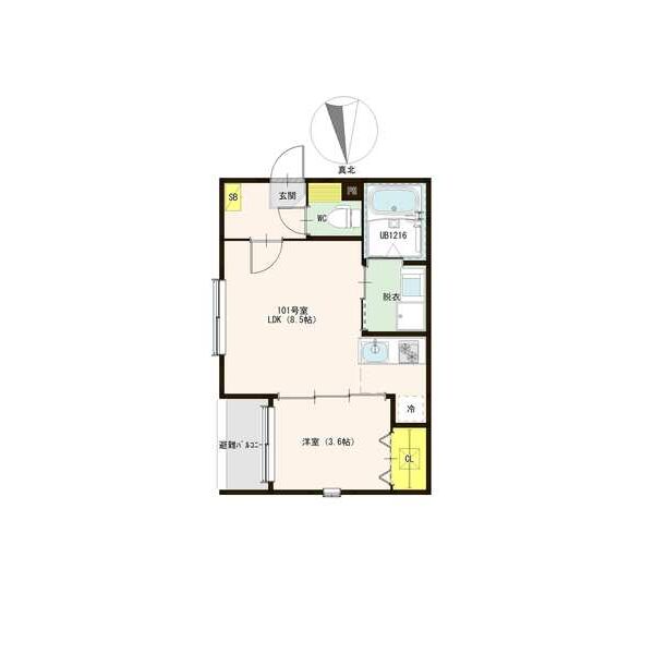 ハーモニーテラス烏森町Ⅲの間取り