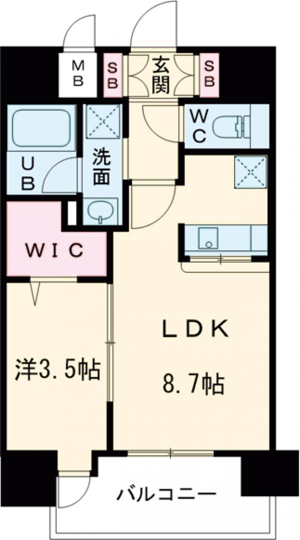エンクレスト博多MATEの間取り