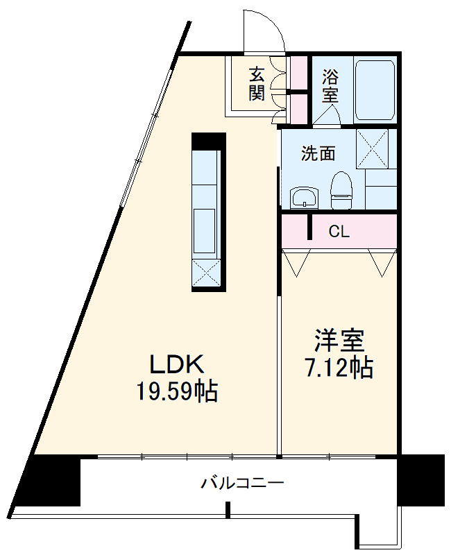 レジディア東桜Ⅱの間取り