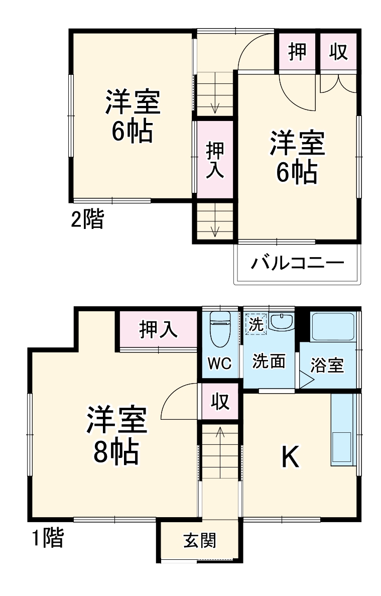 宮野木町950-10貸家の間取り