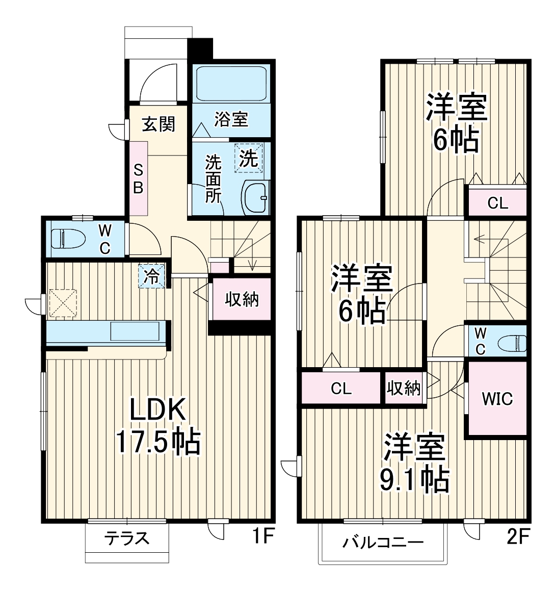 パインコート鵠沼 W棟の間取り