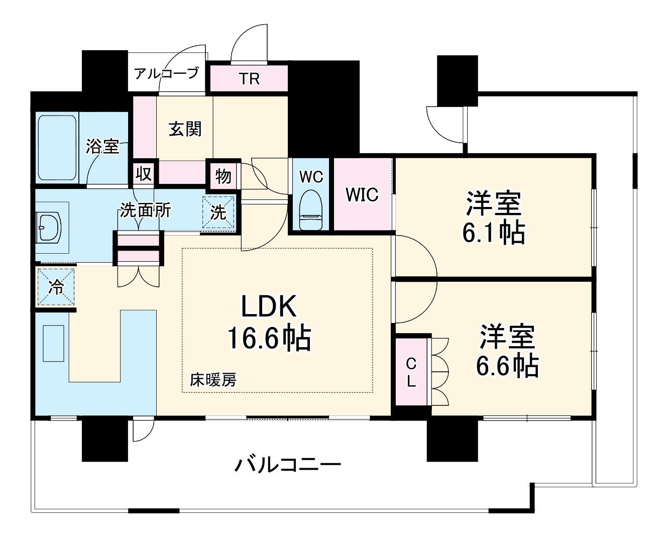 エルザグレース堀江タワーの間取り