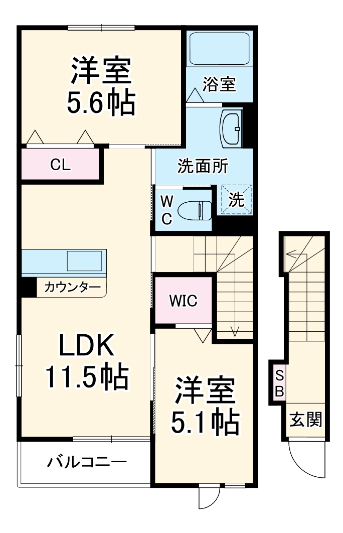 ルナ白羽の間取り