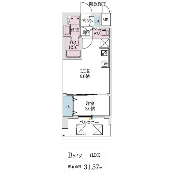 スプランディッド弁天町WESTの間取り