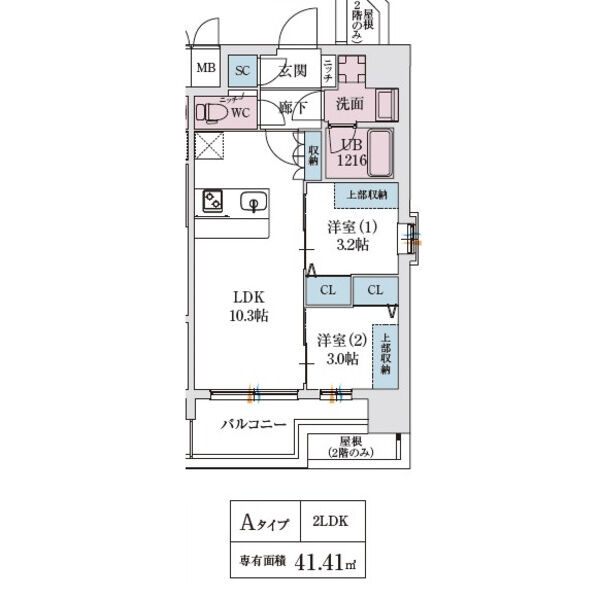 スプランディッド弁天町WESTの間取り