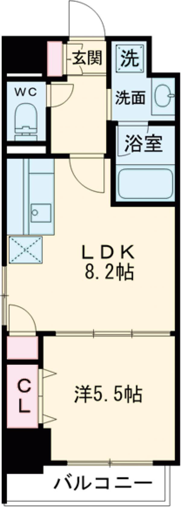 Une Lumi?re・205号室の間取り