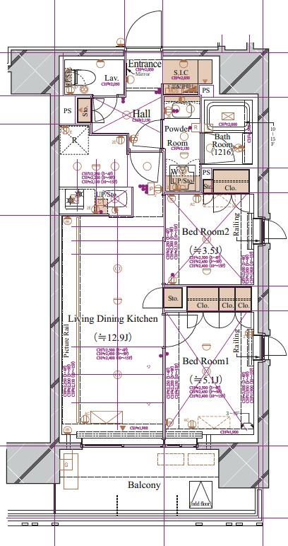 ブランシエスタ浅草蔵前の間取り