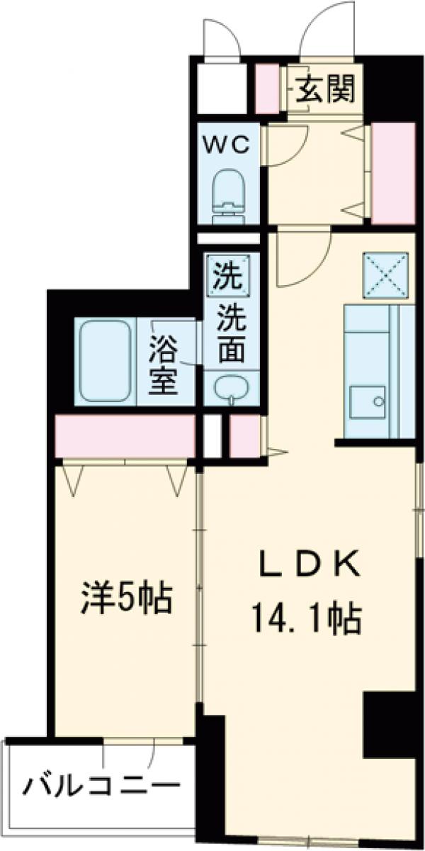 Une Lumi?re・601号室の間取り