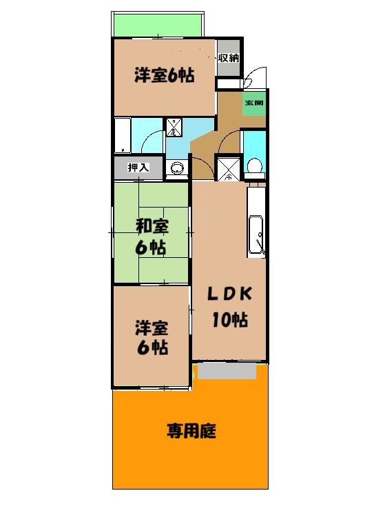 プルーリオン奥ノ坊の間取り