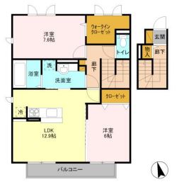 カームベリー Cの間取り