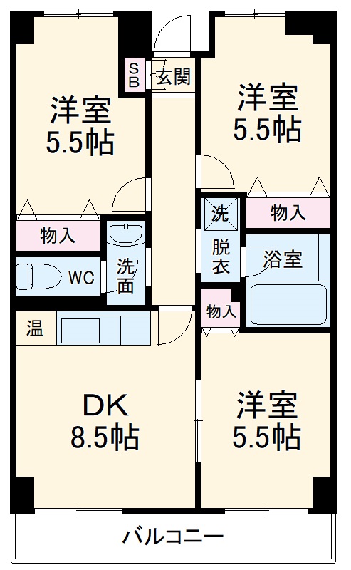 スカイコートの間取り