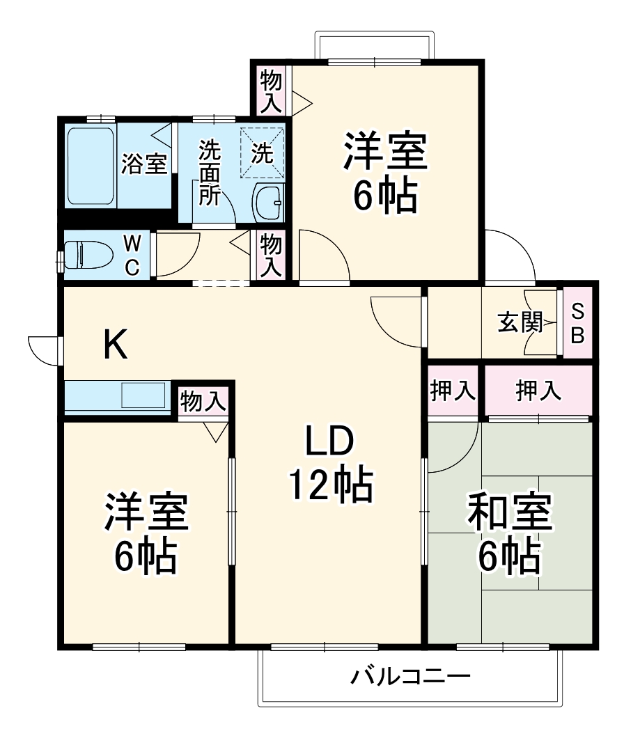グランデージDの間取り