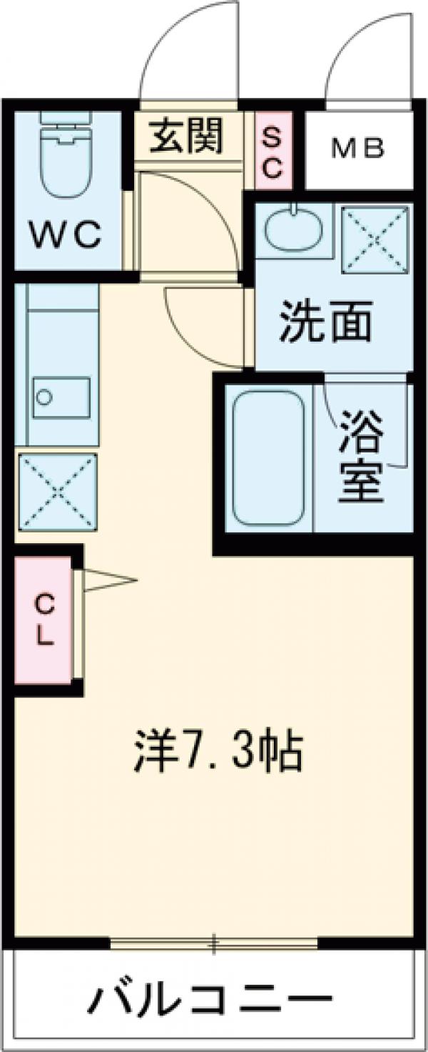 ＡＲＴＥＳＳＩＭＯ　ＳＥＲＥＮＯ・202号室の間取り