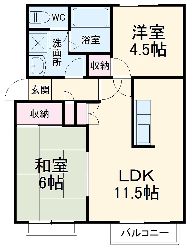 パレシオングリーンヒルズの間取り