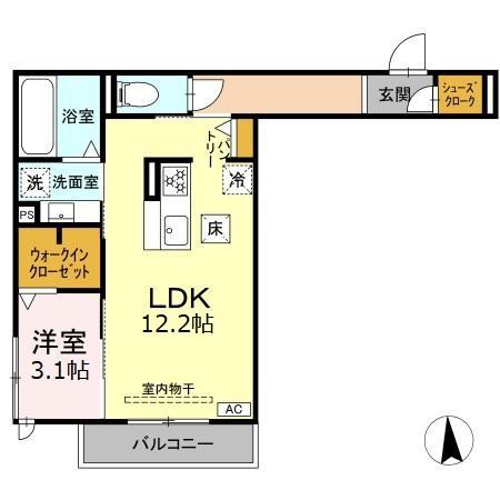 (仮称)D-ROOM中島 の間取り