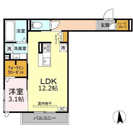 (仮称)D-ROOM中島 の間取り