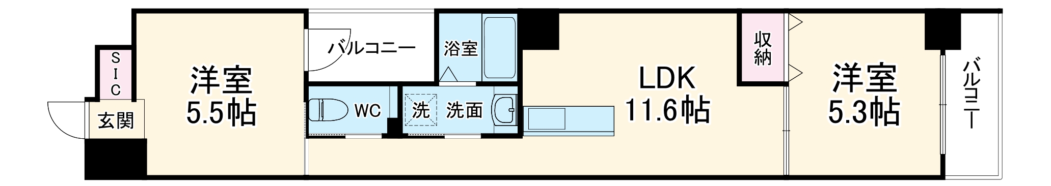 亀島マンション(仮)の間取り