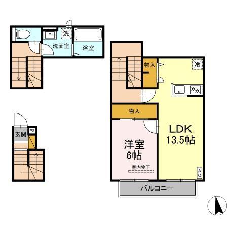 1007-KURA1号棟の間取り