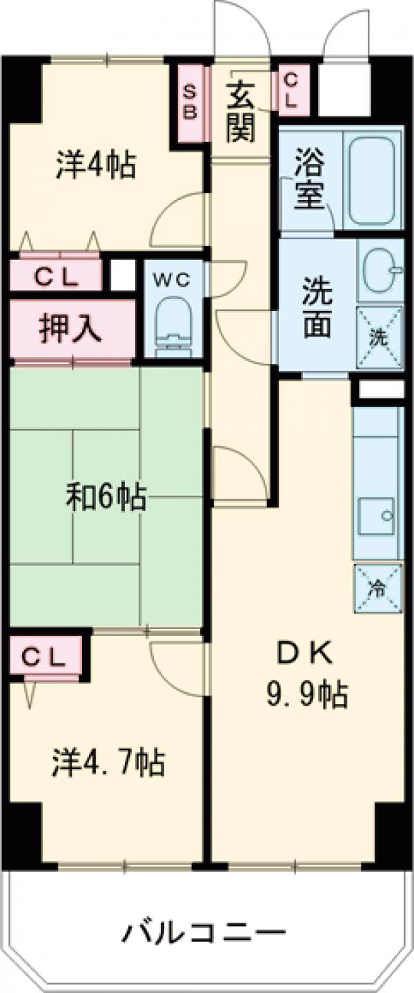 ライオンズマンション北綾瀬第6の間取り