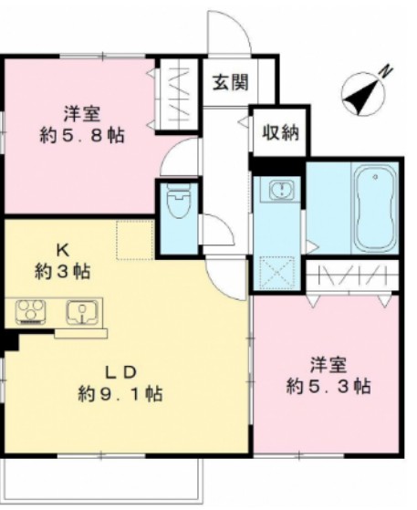 アリビオ Aの間取り