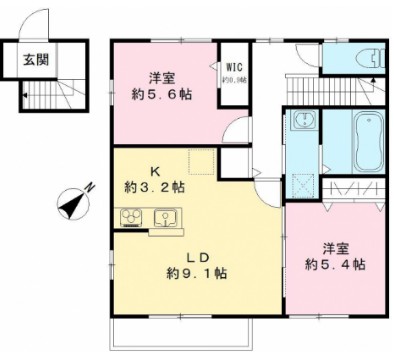 アリビオ Aの間取り